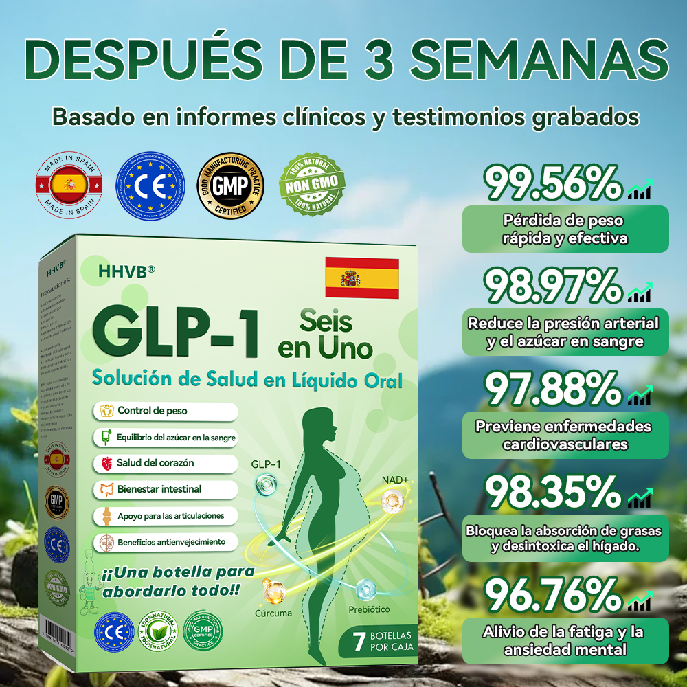 𝐓𝐢𝐞𝐧𝐝𝐚 𝐎𝐟𝐢𝐜𝐢𝐚𝐥 | 𝐇𝑯𝐕𝐁® 👩‍⚕️ 𝑮𝙇𝙋-𝟏 𝐒𝐨𝐥𝐮𝐜𝐢ó𝐧 𝐎𝐫𝐚𝐥 𝟔-𝐞𝐧-𝟏 (𝟏 𝐝𝐨𝐬𝐢𝐬 𝐚𝐥 𝐝í𝐚, 𝐜𝐚𝐦𝐛𝐢𝐨𝐬 𝐯𝐢𝐬𝐢𝐛𝐥𝐞𝐬 𝐞𝐧 𝟕 𝐝í𝐚𝐬) ✅ 𝐏𝐮𝐞𝐝𝐞 𝐚𝐲𝐮𝐝𝐚𝐫 𝐜𝐨𝐧 𝐨𝐛𝐞𝐬𝐢𝐝𝐚𝐝, 𝐬𝐚𝐥𝐮𝐝 𝐜𝐚𝐫𝐝𝐢𝐨𝐯𝐚𝐬𝐜𝐮𝐥𝐚𝐫, 𝐜𝐨𝐧𝐭𝐫𝐨𝐥 𝐝𝐞 𝐥𝐚 𝐝𝐢𝐚𝐛𝐞𝐭𝐞𝐬, 𝐚𝐩𝐧𝐞𝐚 𝐝𝐞𝐥 𝐬𝐮𝐞ñ𝐨, 𝐬𝐚𝐥𝐮𝐝 𝐚𝐫𝐭𝐢𝐜𝐮𝐥𝐚𝐫 𝐲 𝐦á𝐬